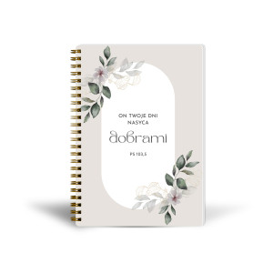 Notes A5 z cytatem - beżowy