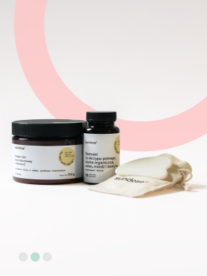 Sundose° Zestaw Prezentowy Różowy z Kolagenem i Kamieniem Gua Sha