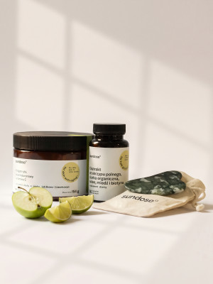 Sundose° Zestaw Prezentowy Zielony z Kolagenem i Kamieniem Gua Sha