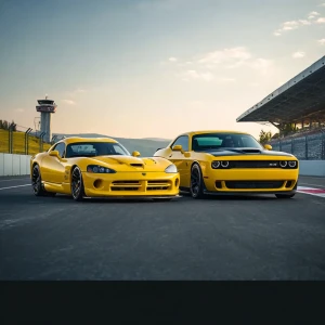 Jazda po torze Dodge Viper + Dodge Challenger