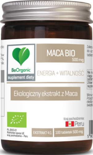 BEORGANIC MACA BIO 500MG 100TABS
