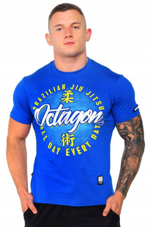 OCTAGON T-SHIRT BRAZILIAN JIU JITSU BLUE (Rozmiar: