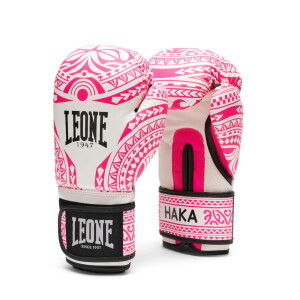 LEONE RĘKAWICE BOKSERSKIE HAKA WHITE&PINK