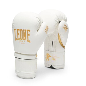 LEONE RĘKAWICE BOKSERSKIE WHITE VELCRO WHITE