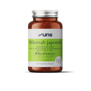 UNS MIŁORZĄB JAPOŃSKI + BIOPERINE 60 VEGE KAPS