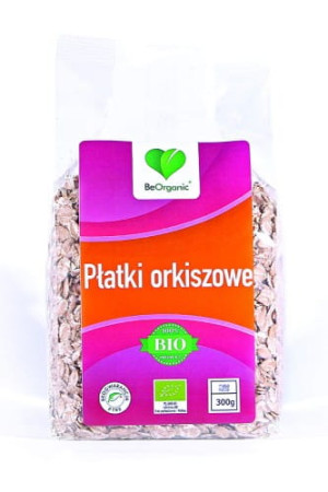 BEORGANIC PŁATKI ORKISZOWE 300G EKO