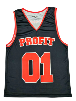 PROFIT TANK TOP COOLMAX CZARNY/CZERWONY
