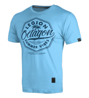 OCTAGON T-SHIRT SUMMER VIBES LIGHT BLUE KOSZULKA