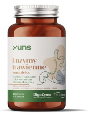 UNS ENZYMY TRAWIENNE KOMPLEKS 90 VEGE KAPS