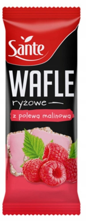 SANTE WAFLE RYŻOWE Z POLEWĄ MALINOWĄ 66G