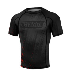 OCTAGON RASHGUARD PREMIUM DOTS BLACK/RED