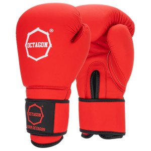 OCTAGON RĘKAWICE BOKSERSKIE STORM SKÓRA RED