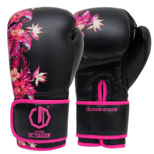 OCTAGON RĘKAWICE DAMSKIE LEGION FLOWER BLACK PINK