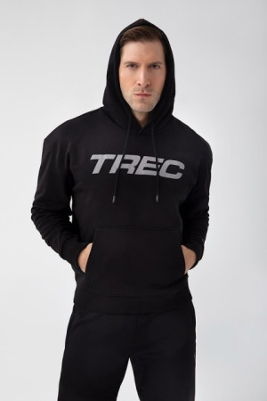 TREC BASIC HOODIE 185M BLACK BLUZA