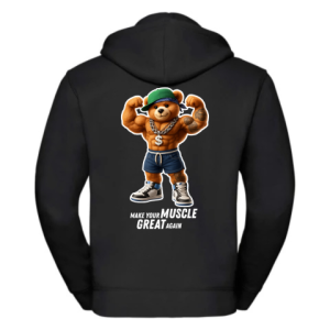 PROFIT BLUZA MISIEK MUSCLE PREMIUM BLACK Z SUWAKIEM