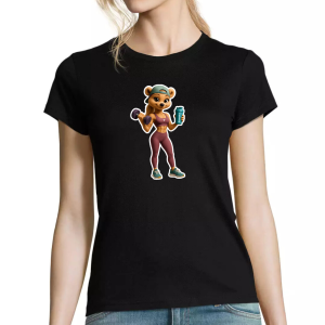 PROFIT T-SHIRT MISIEK LISICA DAMSKA BLACK
