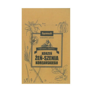 FARMVIT ŻEŃSZEŃ KOREAŃSKI KORZEŃ 25G CZERWONY