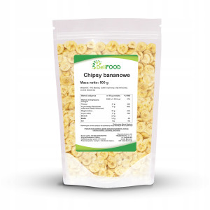 DELIFOOD CHIPSY BANANOWE 500G