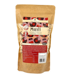 PIĘĆ PRZEMIAN MUSLI OWSIANE Z WIŚNIĄ CZEKOLAD 500G