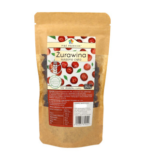PIĘĆ PRZEM ŻURAWINA SUSZONA SOKIEM JABŁKOWYM 250G