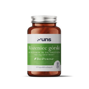 UNS RÓŻENIEC GÓRSKI + BIOPERINE 60 VEGE CAPS