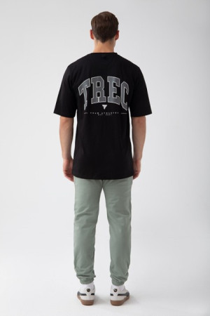 TREC T-SHIRT 180 OVERSIZE BLACK KOSZULKA