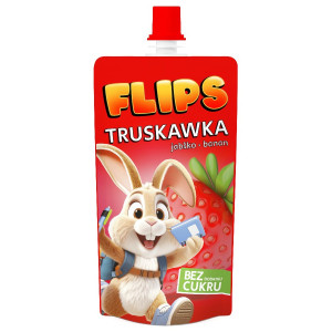 FLIPS MUS TRUSKAWKA BANAN JABŁKO 100% B/CUKRU 100G