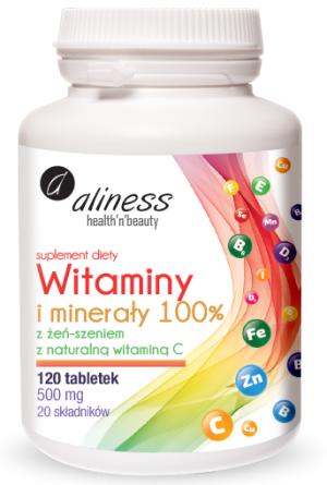 ALINESS WITAMINY I MINERAŁY 100% 120TAB