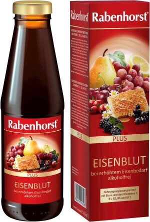 RABENHORST NAPÓJ OWOCOWO - ZIOŁOWY Z ŻELAZEM 450ML