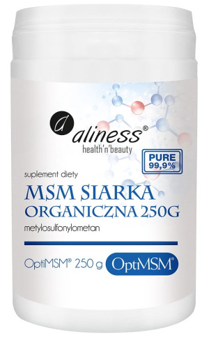 ALINESS SIARKA ORGANICZNA OPTI MSM PROSZEK 250G