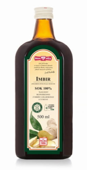 POLSKA RÓŻA IMBIR 100% Z CYTRYNĄ 500ML