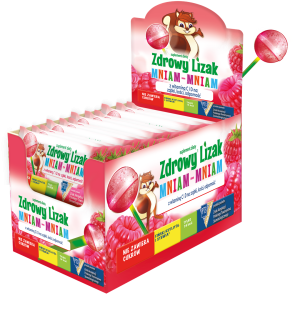 ZDROWY LIZAK MNIAM-MNIAM MALINA 1SZT
