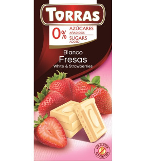 TORRAS CZEKOLADA BIAŁA Z TRUSK. BEZ DOD CUKRU 75G