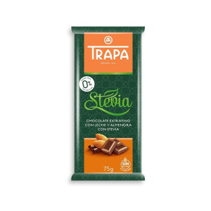 TRAPA CZEKOLADA MLECZNA Z MIGDAŁAMI ZE STEWIĄ 75G