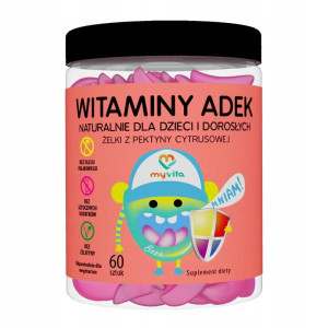 MYVITA ŻELKI NATURALNE ADEK 60SZT