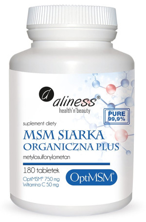 ALINESS SIARKA ORGANICZNA OPTI MSM 180 VEGE TAB