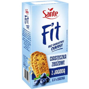 FIT CIASTECZKA ZBOŻOWE Z JAGODĄ BEZ CUKRU 6*4