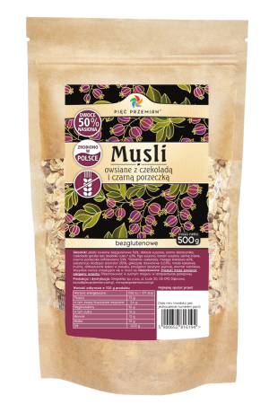 PIĘĆ PRZEMIAN MUSLI CZEKOL Z PORZECZKĄ BEZGL 500G