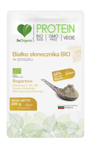 BEORGANIC BIAŁKO SŁONECZNIKOWE 200G