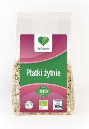 BEORGANIC PŁATKI ŻYTNIE 300G