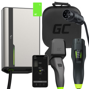 HabuDen Wallbox 32A 7,5m NFC + Habu Ładowarka Mobilna EV 11kW 7m