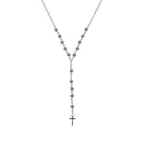 Naszyjnik - Różaniec Klasyczny - Dziesiątek Różańca - Koralik 4 mm - Metallo
