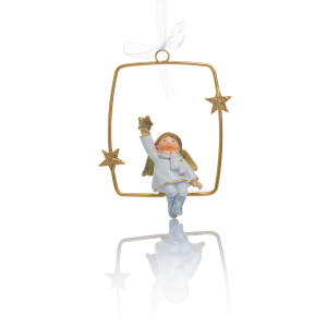 Zawieszka na Choinkę - Dziewczynka Aniołek - 13 cm - Favola