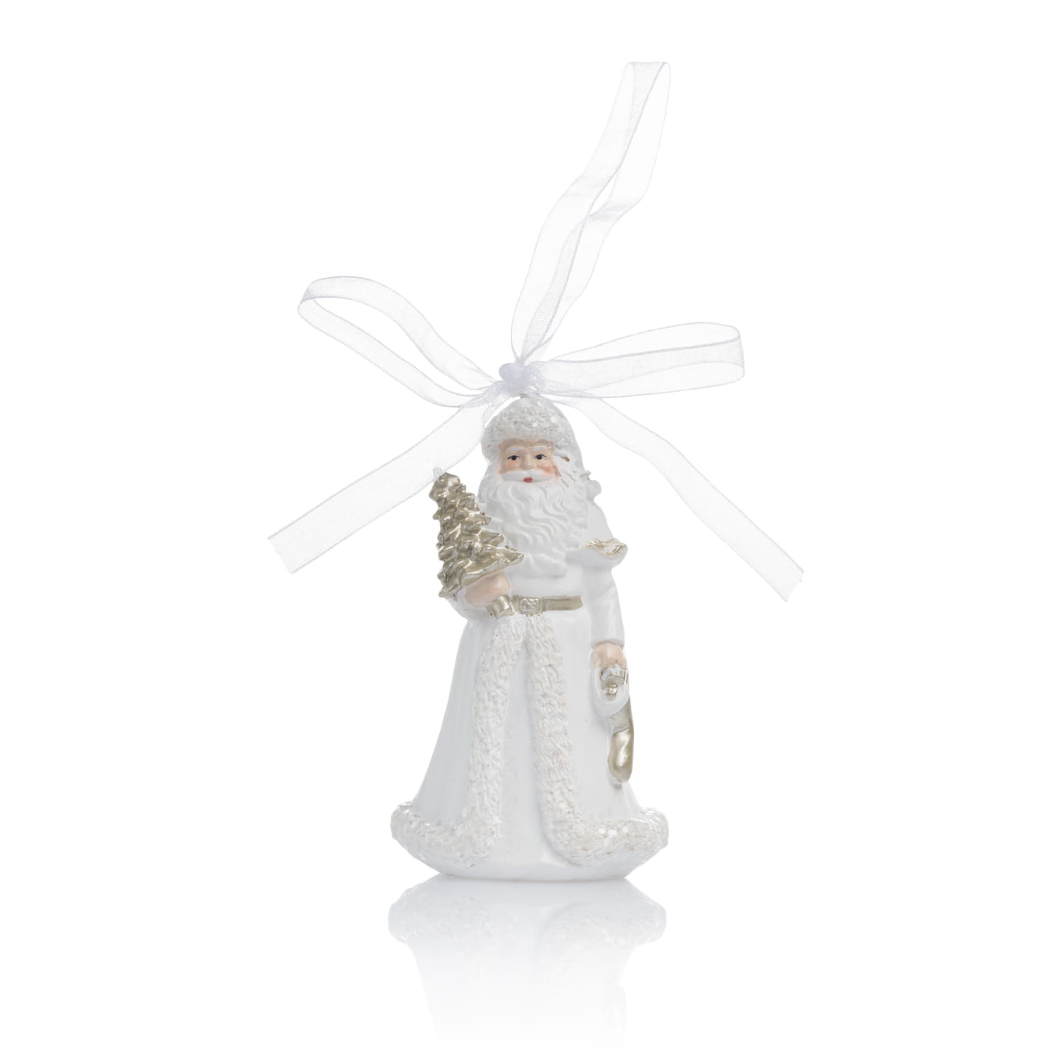 Figurka - Święty Mikołaj - Zawieszka Na Choinkę - Ręcznie Malowana - 8 Cm - Favola