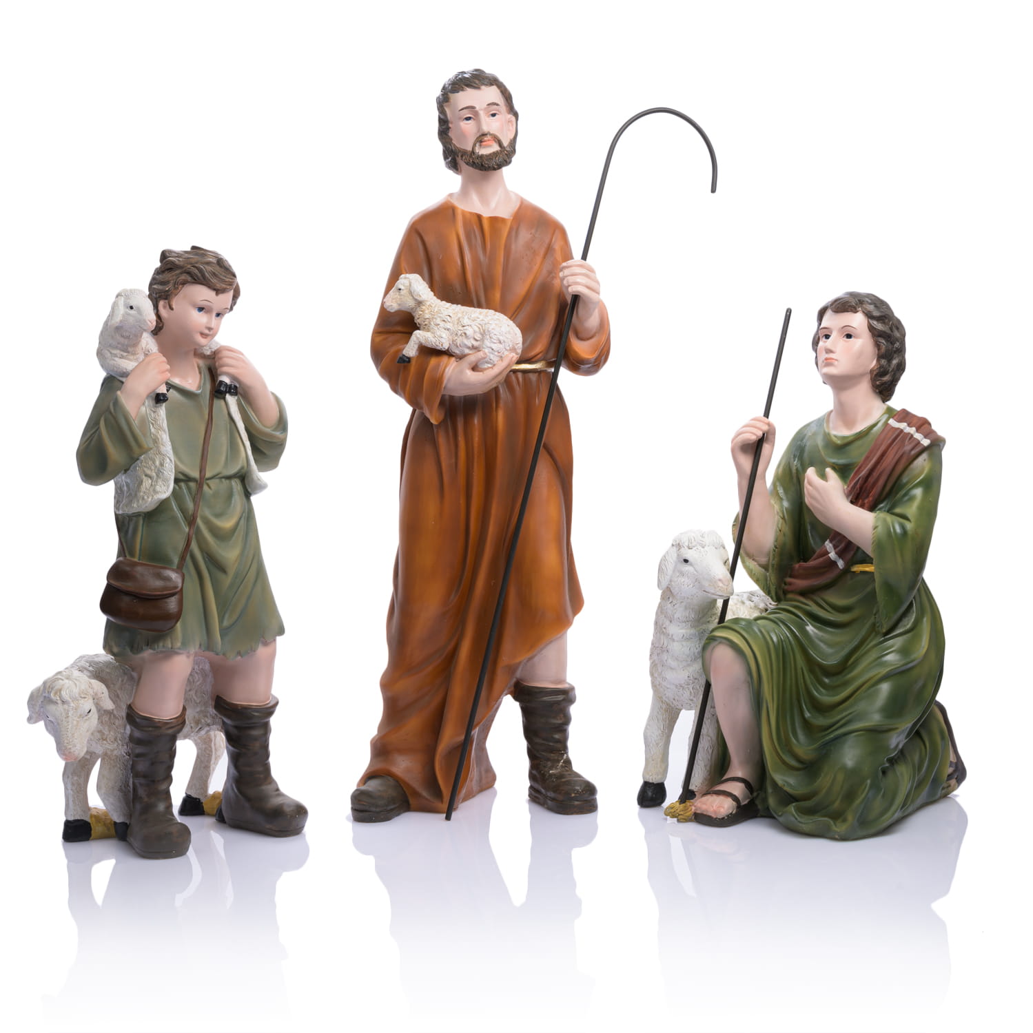 Figura do Szopki Bożonarodzeniowej - Pasterze - Zestaw 3 Figur - 78 cm - Grande