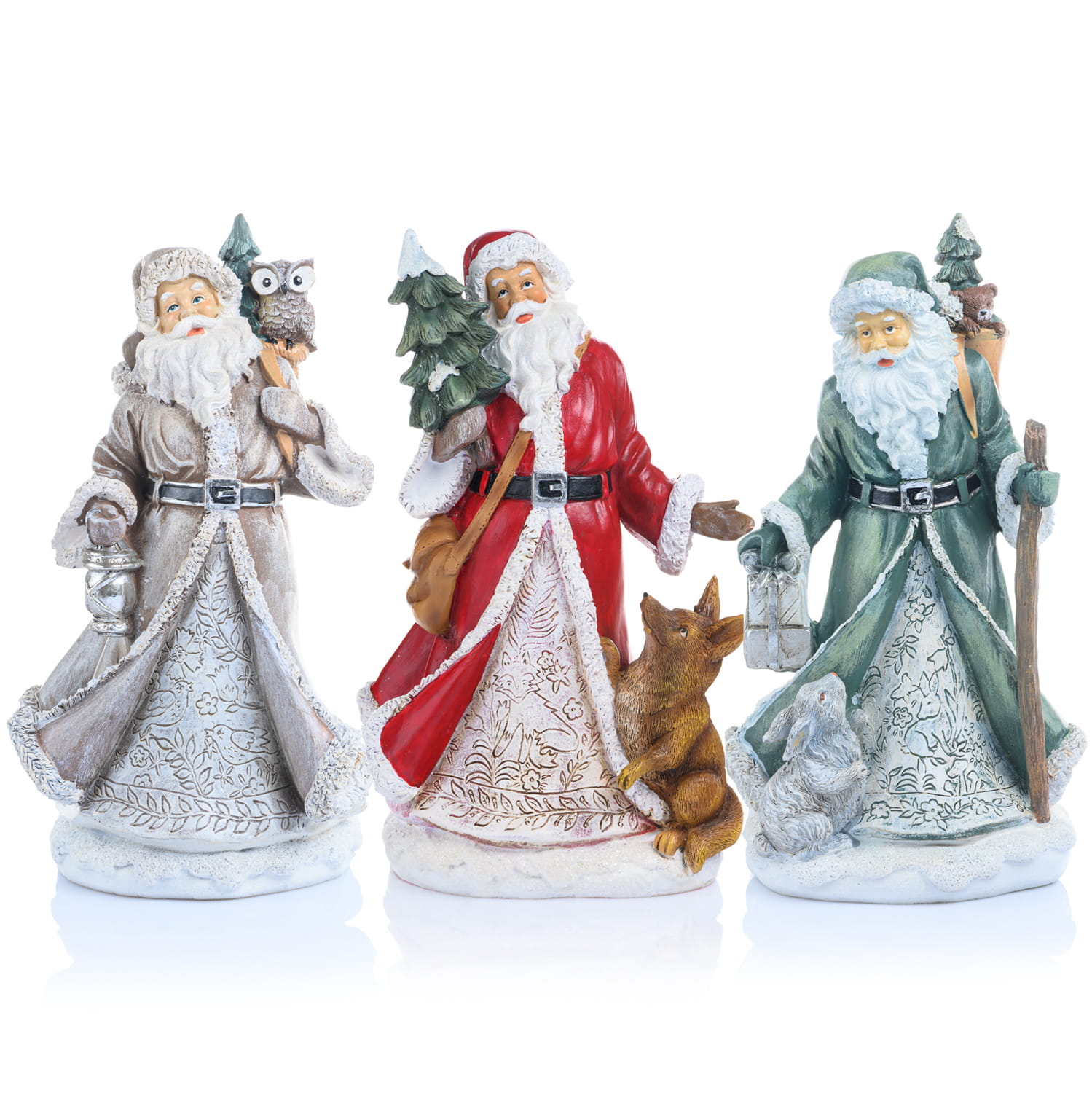 Figurka - Święty Mikołaj w Zimowej Scenerii - 25 cm - Decorato