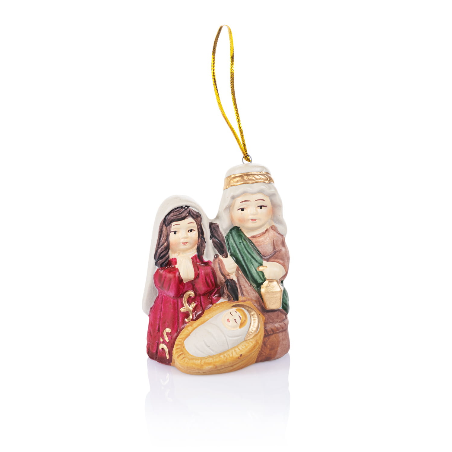 Zawieszka na Choinkę - Święta Rodzina - 8 cm - Ceramico