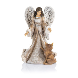 Figurka - Anioł z Lisem - 34 cm - Decorato