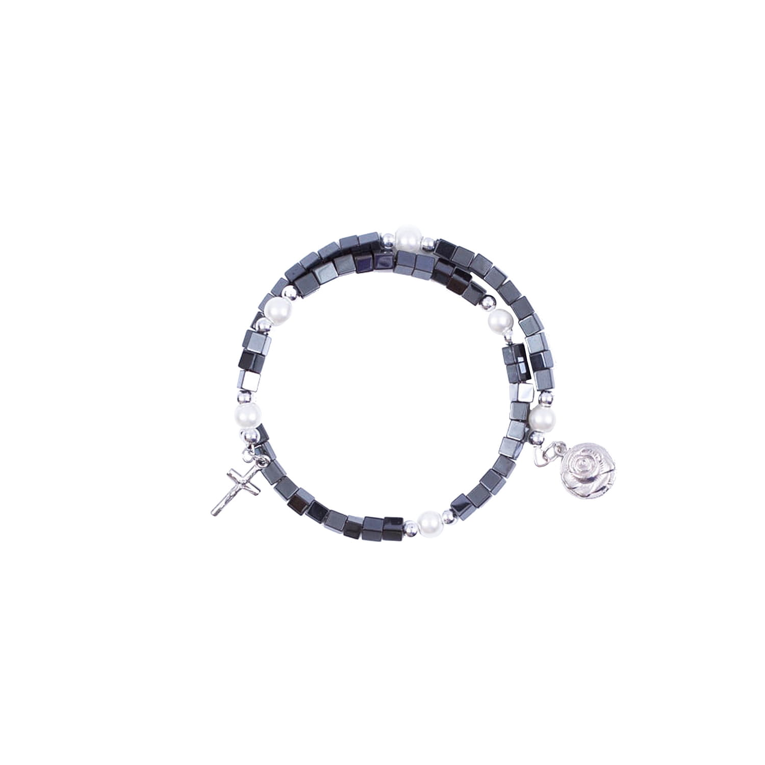 Bransoletka - Różaniec Na Rękę - Hematyt - 4 mm - Ematite