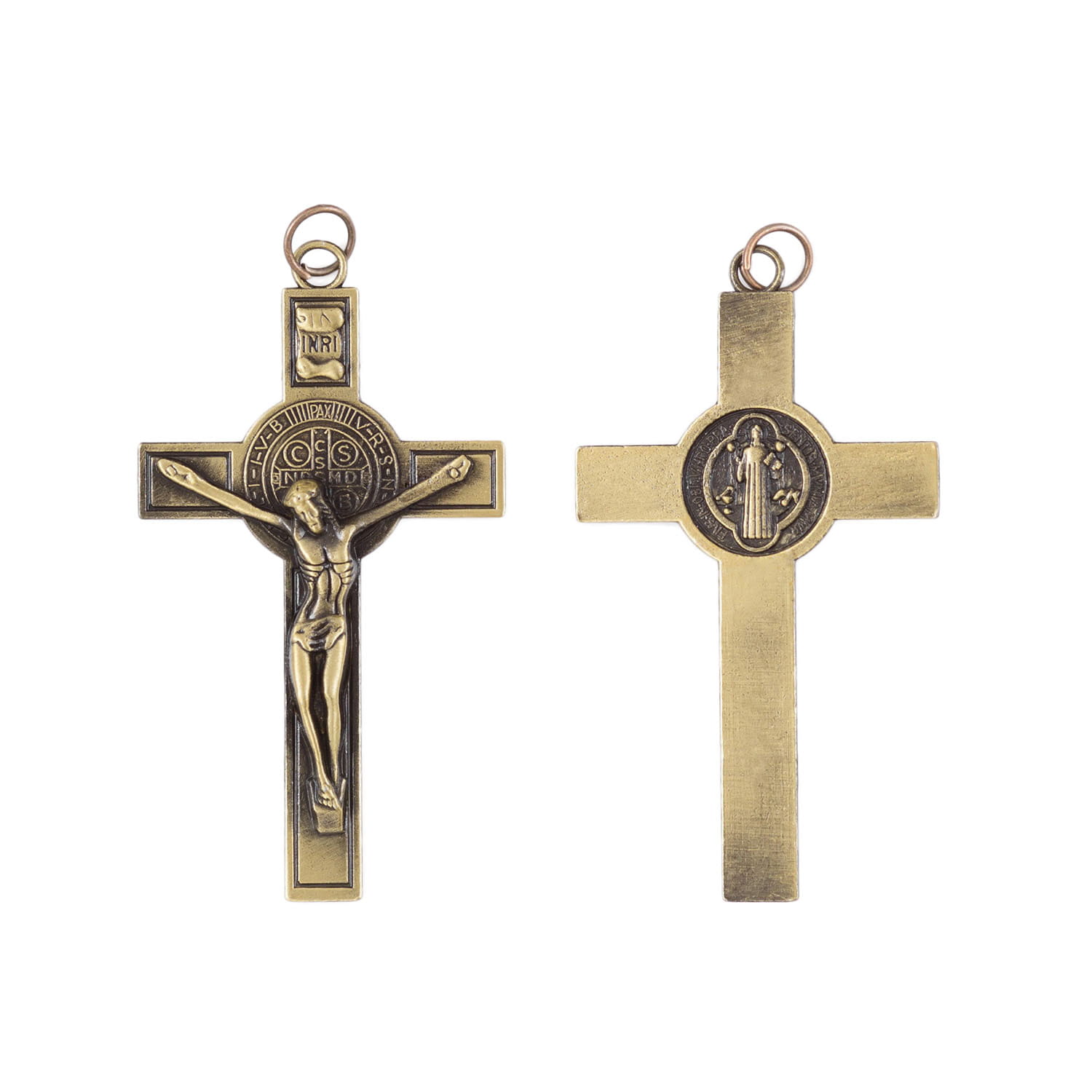 Krzyżyk - Metal - Św. Benedykt - Zawieszka 7,5 cm